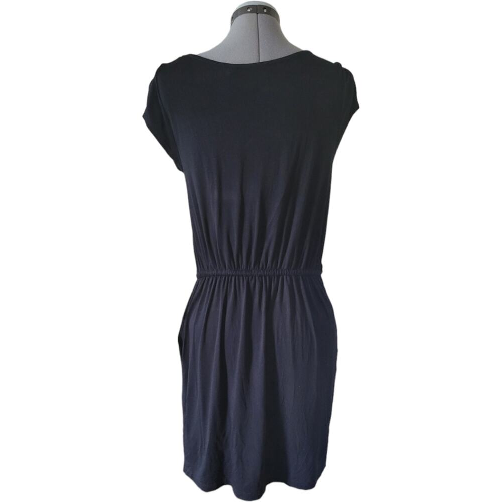 Cynthia Rowley Jersey Knit Cowl Neck Mini Dress Size Medium Black - Picture 2 of 7